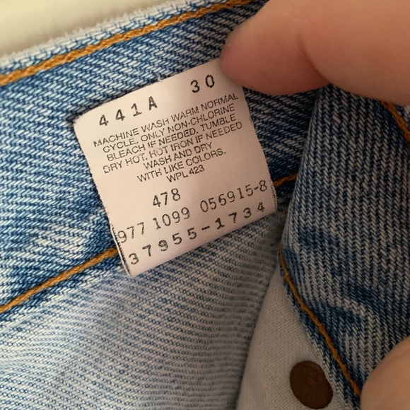 LEVI’S Vintage Hi-Rise Denim Jean Shorts 478 - Picture 7 of 7